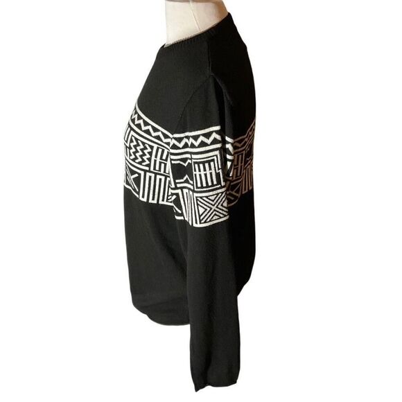 Men’s DeFacto Carpe Diem Crewneck Sweater, Medium. Blacl - Picture 4 of 16